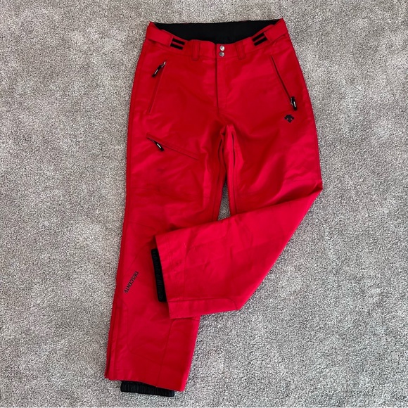 Descente Men’s Ski Snow Pants Size Large Red Style-D5-8154EB Outdoor Zip $199 , - Picture 4 of 16